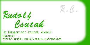 rudolf csutak business card